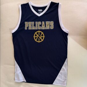 NBA Pelicans Navy & Gold Basketball Tank Jersey